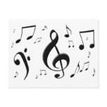 Bulging Music Notes Postcard