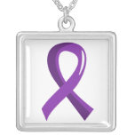 Bulimia Purple Ribbon 3 Jewelry