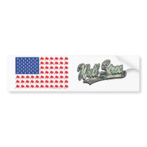 Bull-Flag Bumper Stickers