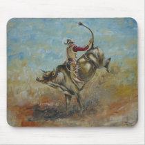 Bull Rider Mousepad