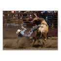 Bull rider takes a fall cards