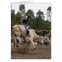 BULL RIDING BERT GREETING CARDS