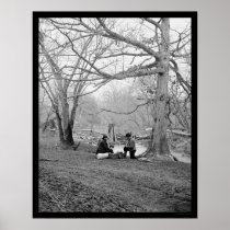 Bull Run Railroad Bridge Ruins 1862 Poster