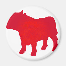 Bull see Red Refrigerator Magnet