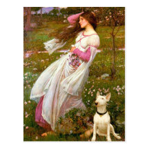 Bull Terrier 1 - Windflowers Post Cards