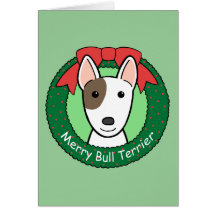 Bull Terrier Christmas Greeting Cards