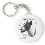Bull Terrier (coloured) History Design keychains