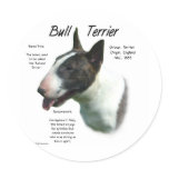 Bull Terrier (coloured) History Design stickers