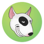 bull terrier head stickers