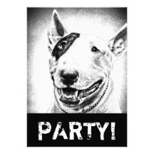 Bull Terrier Invitations