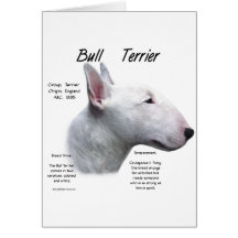 Bull Terrier (wht) History Design Cards