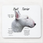 Bull Terrier (wht) History Design mousepads