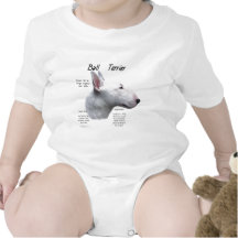 Bull Terrier (wht) History Design T Shirt