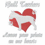 Bull Terriers Leave Paw Prints Embroidered Polo Shirt