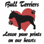 Bull Terriers Leave Paw Prints embroidered shirts