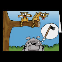 Bulldog and Cats cards
