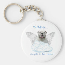 Bulldog Angel Keychain