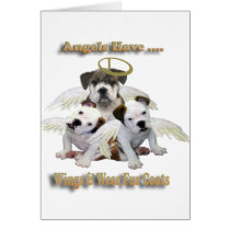 Bulldog Angels Have Wings & Fur Coats Cards