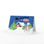 Bulldog Believe In Santa Christmas cards