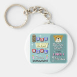 Bulldog Bowling Tiki Night Keychains