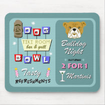 Bulldog Bowling Tiki Night Mousepad