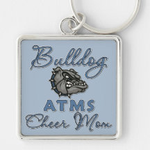 Bulldog Cheer MOM Key Chains