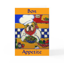 Bulldog Chef Greeting Card