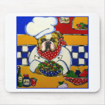 Bulldog Chef Mouse Pad