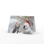Bulldog Christmas 2 cards