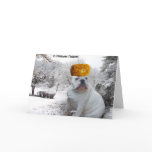 Bulldog Christmas Greeting Card