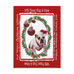 Bulldog Christmas Puppy Hugs Postcard #3