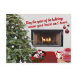 Bulldog Christmas Warm Wishes Greeting Card