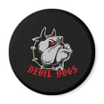 Bulldog Devil Dogs Black Refrigerator Magnet