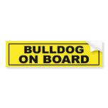 Bulldog on Board bumper stickers