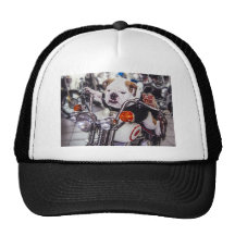 Bulldog on Motorcycle Hat