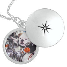 Bulldog on Motorcycle Pendant