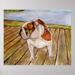 Bulldog on the boardwalk posters