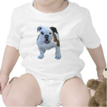 Bulldog puppy baby shirt