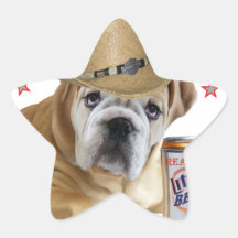 Bulldog Share A Beer products Star Stickers