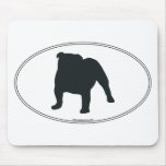 Bulldog Silhouette Mouse Pad
