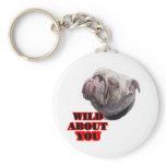 Bulldog Wild About Keychains
