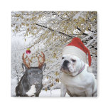 Bulldogs Christmas Magnet