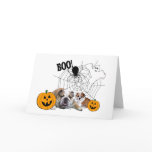 Bulldogs Halloween Greeting Card
