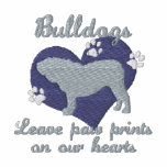 Bulldogs Leave Paw Prints Blue embroidered shirts