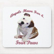 Bulldogs puppy 4 paws mouse pads