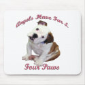 Bulldogs puppy 4 paws mousepads