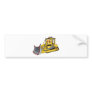 Bulldozer Cartoon Bumper Sticker