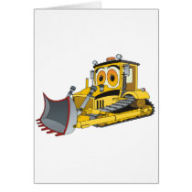 Bulldozer Cartoon Greeting Cards