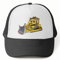 Bulldozer Cartoon Trucker Hat