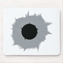 Bullet Hole Mouse Pads